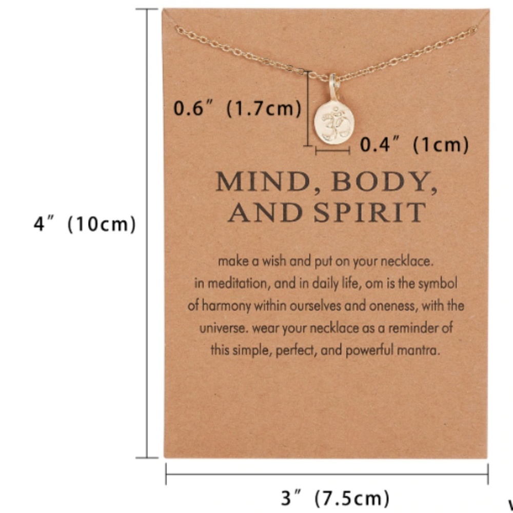 Mind, Body, Spirit Indie Boho Charm Necklace - Picture 3 of 7